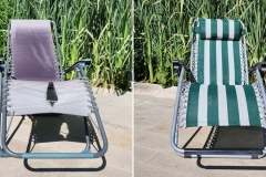 Összecsukható kempingszék javítás, huzat, vászon textil csere