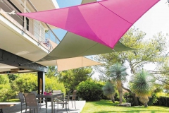 Háromszög napvitorla átfedéssel