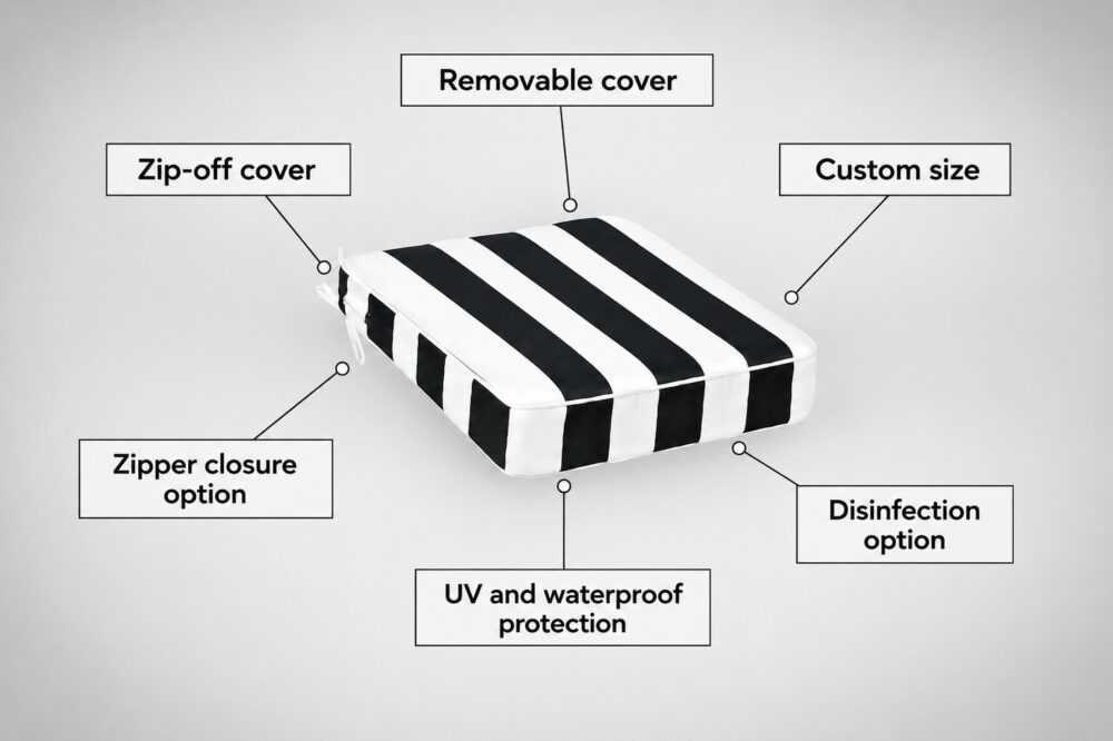 How much does it cost to replace the UV-resistant and waterproof cover on an outdoor cushion?