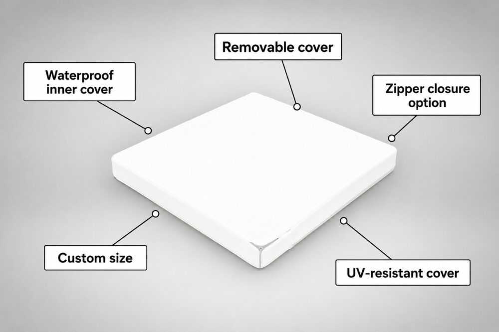 How much does it cost to make a waterproof inner cover with a zipper?